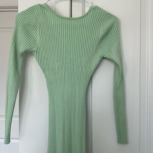 Mint green sweater dress